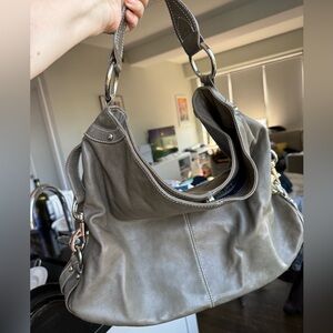 Rebecca Minkoff Gray Leather Nikki Hobo w/ dustbag